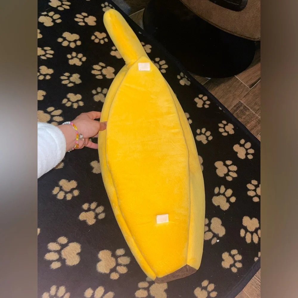 💫Cat banana bed with velcro top!